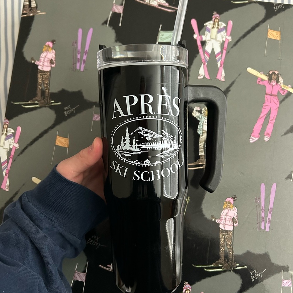 Apres Ski School Black Tumbler